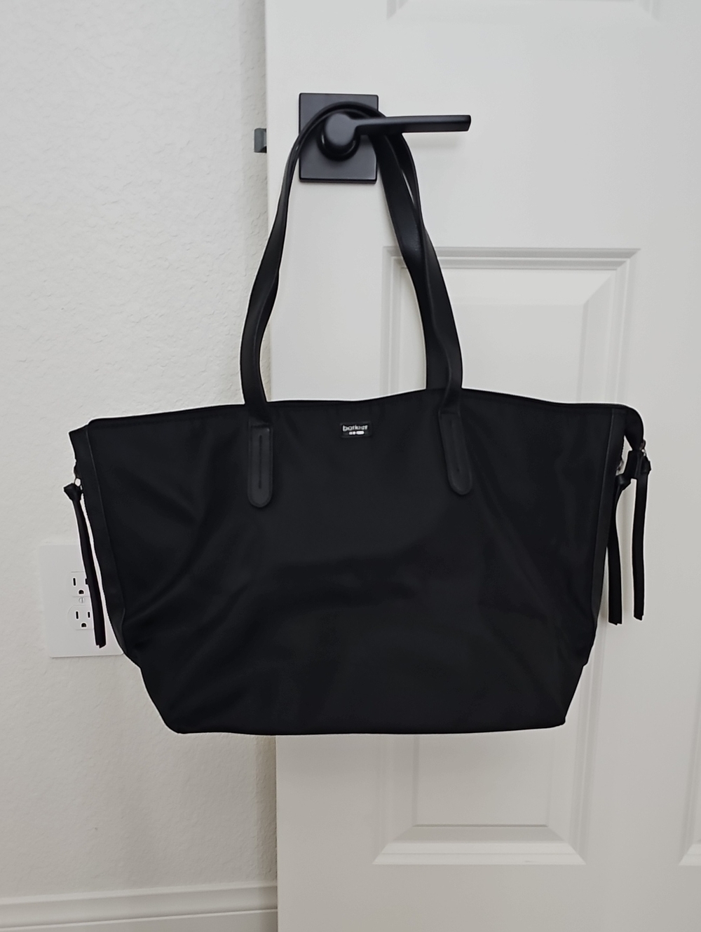 Botkier New York Bond Black Nylon Tote Bag Carry All Travel Shoulder Purse NWOT